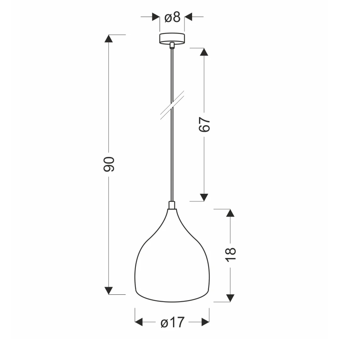 LAMPA WISZĄCA YSTAD 170mm 1 CZARNY — zdjęcie 5