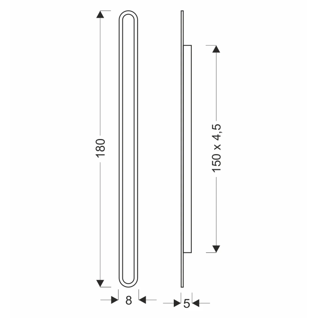 Lampa zewnętrzna elewacyjna STICK – minimalistyczny kinkiet LED 180 cm 60W - nowoczesne oświetlenie zewnętrzne IP65 — zdjęcie 2