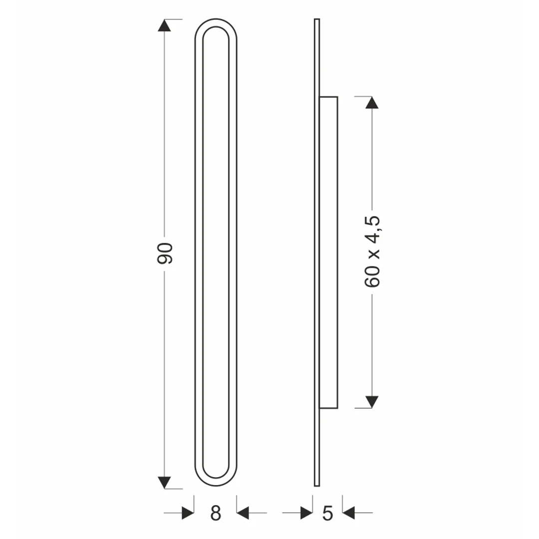 Lampa zewnętrzna elewacyjna STICK – minimalistyczny kinkiet LED 90 cm 28W - nowoczesne oświetlenie zewnętrzne IP65 — zdjęcie 2