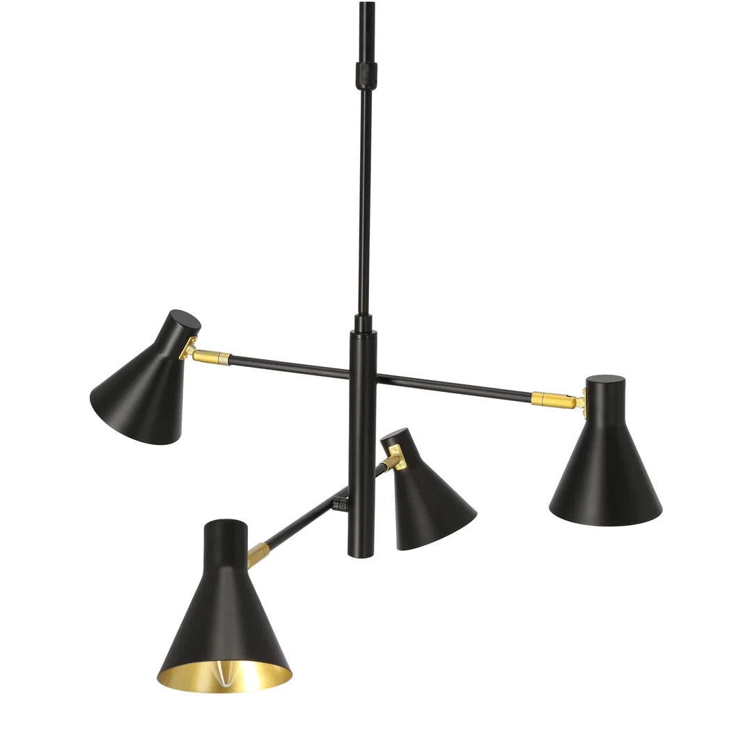 LESS LAMPA WISZĄCA 4X40W E14 CZARNY MATOWY — zdjęcie 11