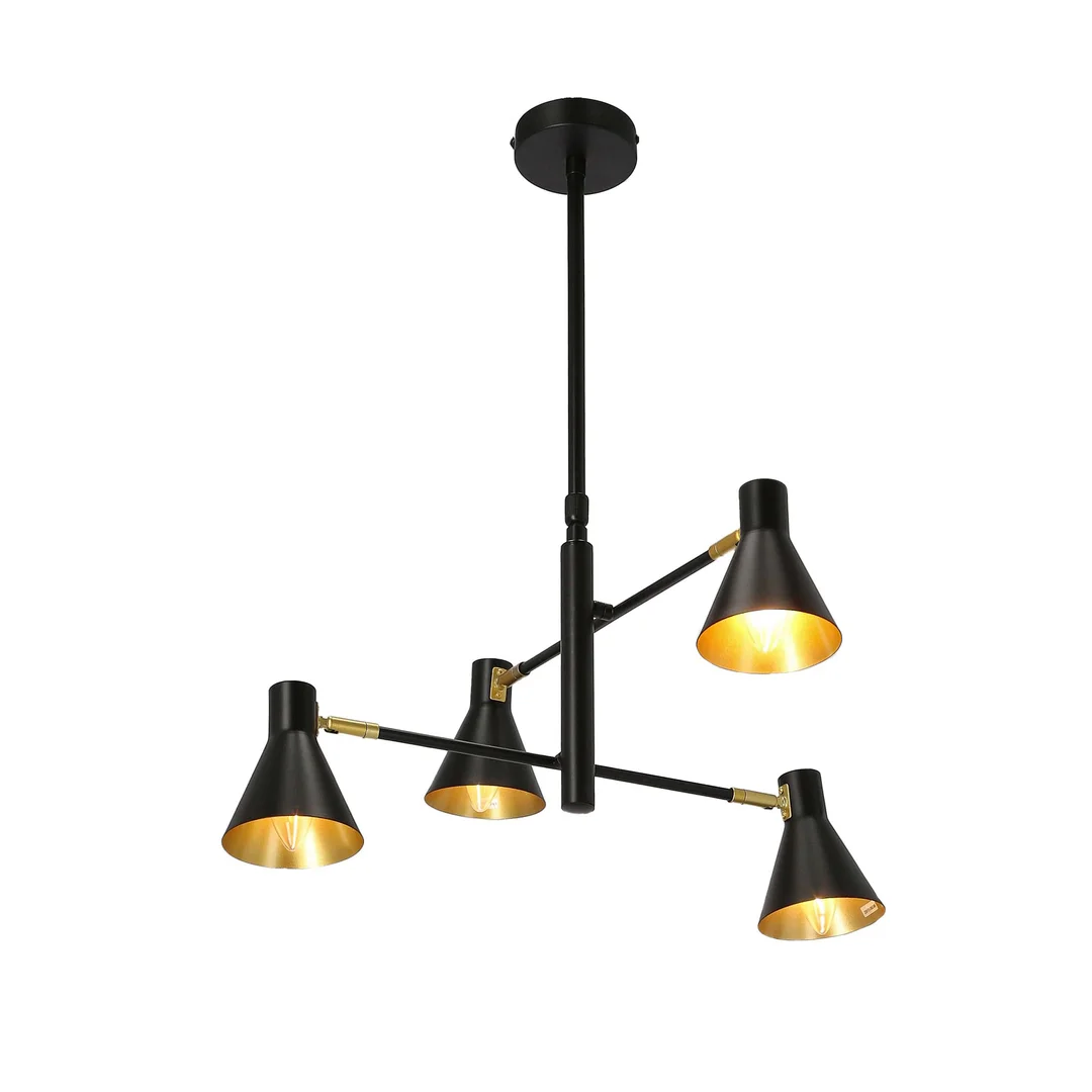 LESS LAMPA WISZĄCA 4X40W E14 CZARNY MATOWY — zdjęcie 5