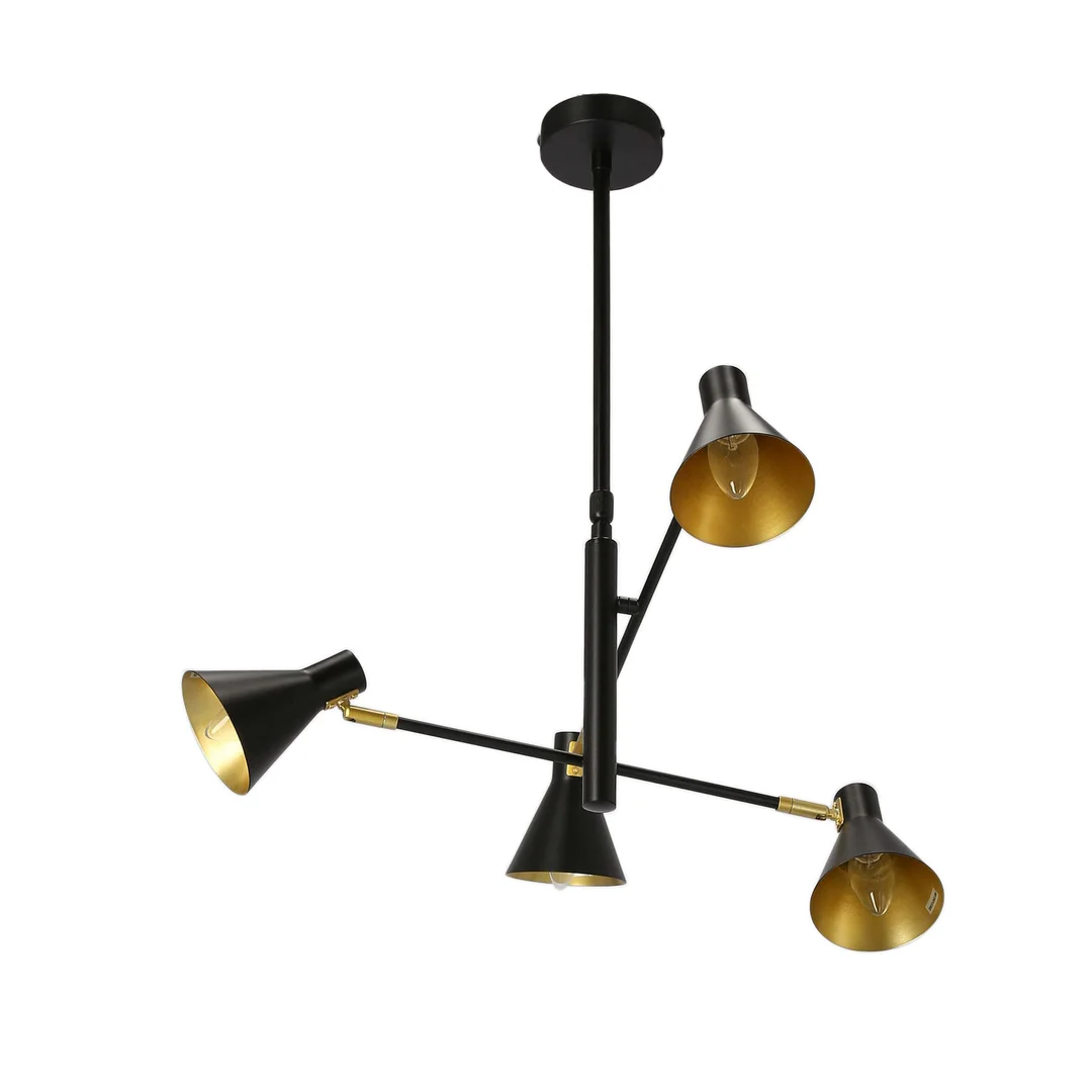 LESS LAMPA WISZĄCA 4X40W E14 CZARNY MATOWY — zdjęcie 6