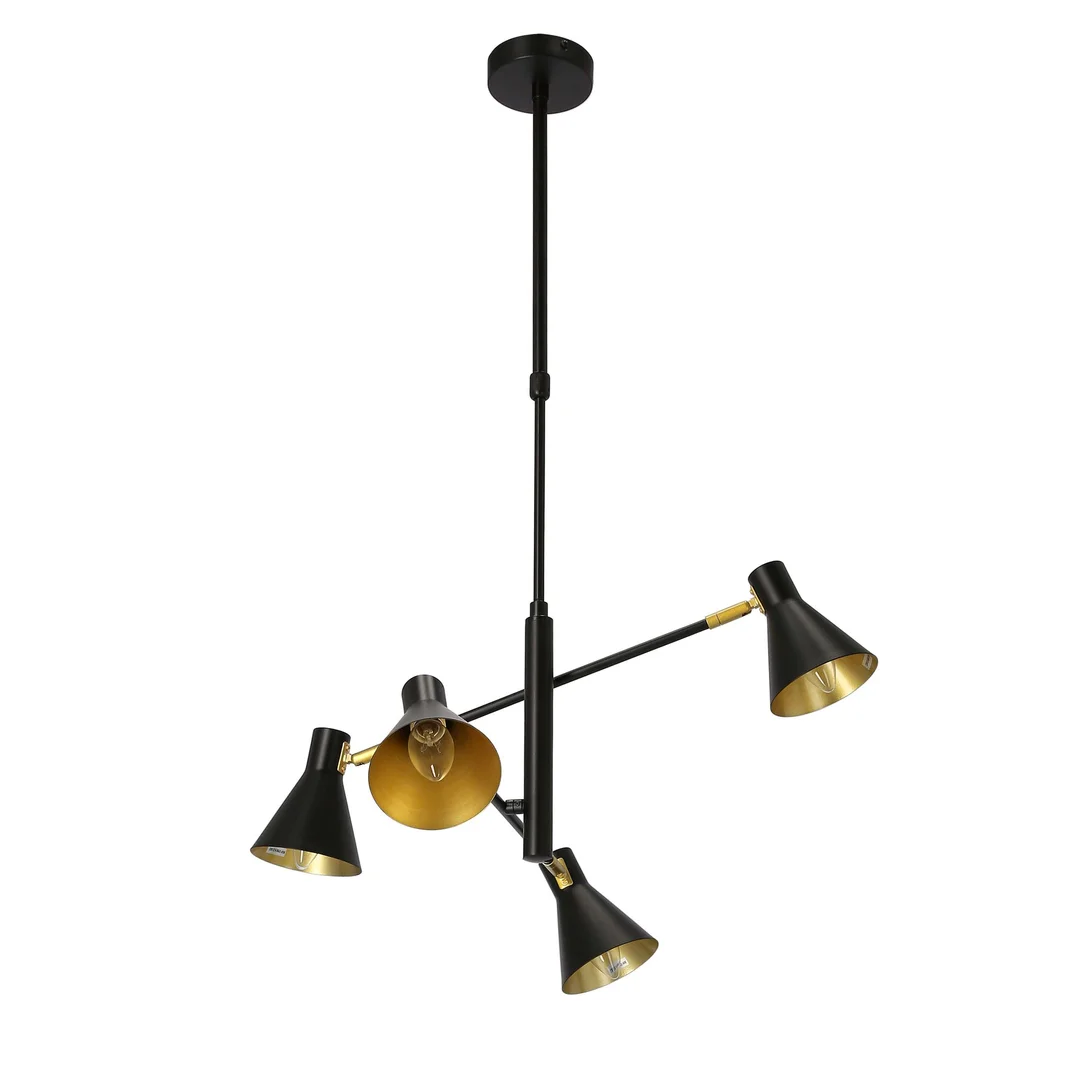 LESS LAMPA WISZĄCA 4X40W E14 CZARNY MATOWY — zdjęcie 7