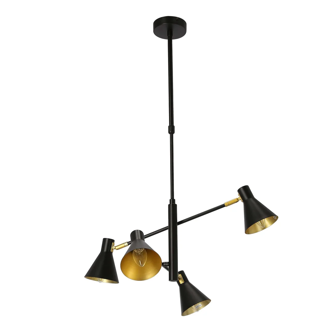 LESS LAMPA WISZĄCA 4X40W E14 CZARNY MATOWY — zdjęcie 8