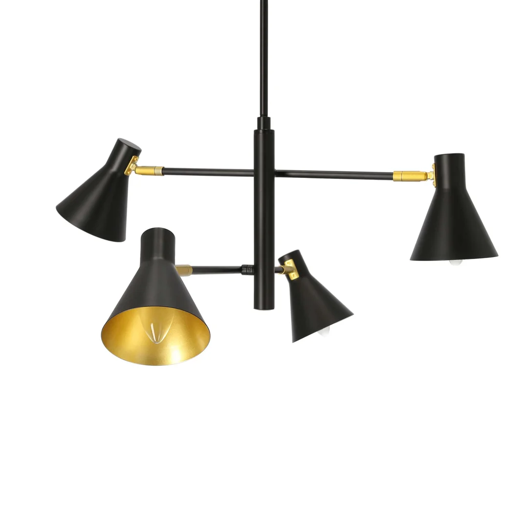 LESS LAMPA WISZĄCA 4X40W E14 CZARNY MATOWY — zdjęcie 9