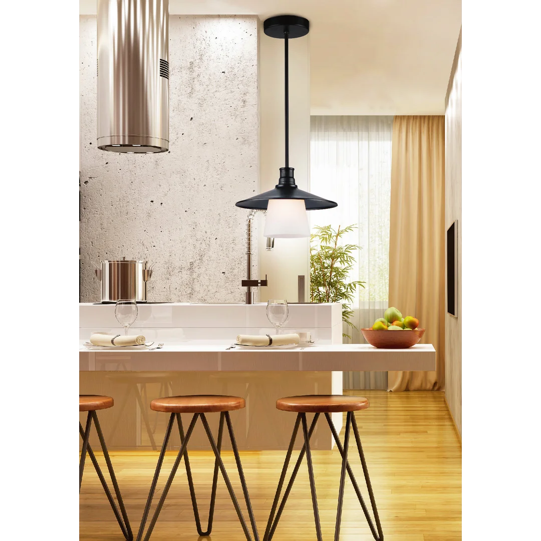 LOFT LAMPA WISZĄCA 1X60W E27 CZARNY — zdjęcie 2
