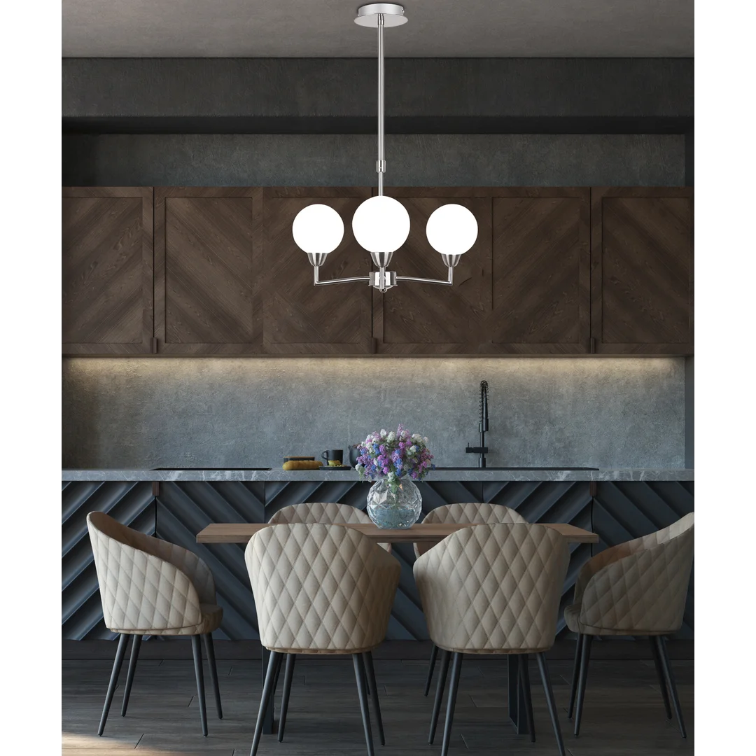 Logos lampa wisząca satynowy 3x25w g9 klosz biały — zdjęcie 2