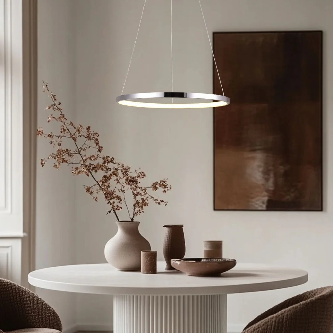 LUNE LAMPA WISZĄCA 30 OKRĄGŁY 18W LED 4000K CHROM — zdjęcie 3