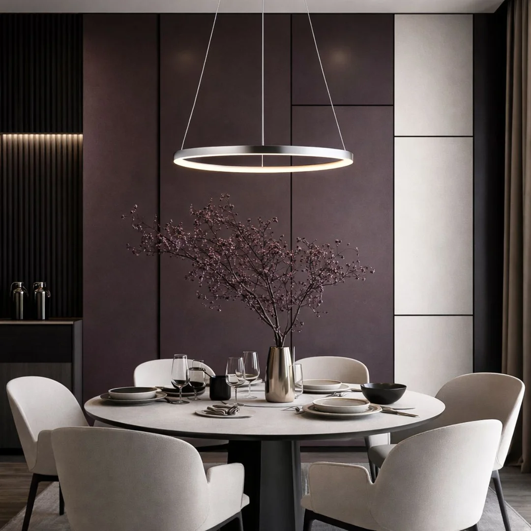 LUNE LAMPA WISZĄCA 40 OKRĄGŁY 25W LED 4000K CHROM — zdjęcie 3