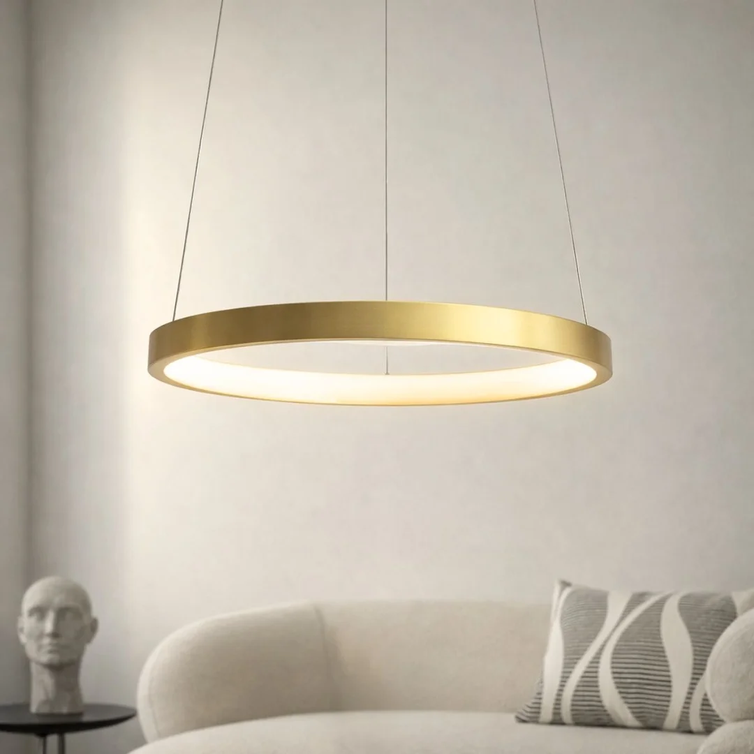 LUNE LAMPA WISZĄCA 40 ZŁOTY 25W LED 4000K — zdjęcie 2
