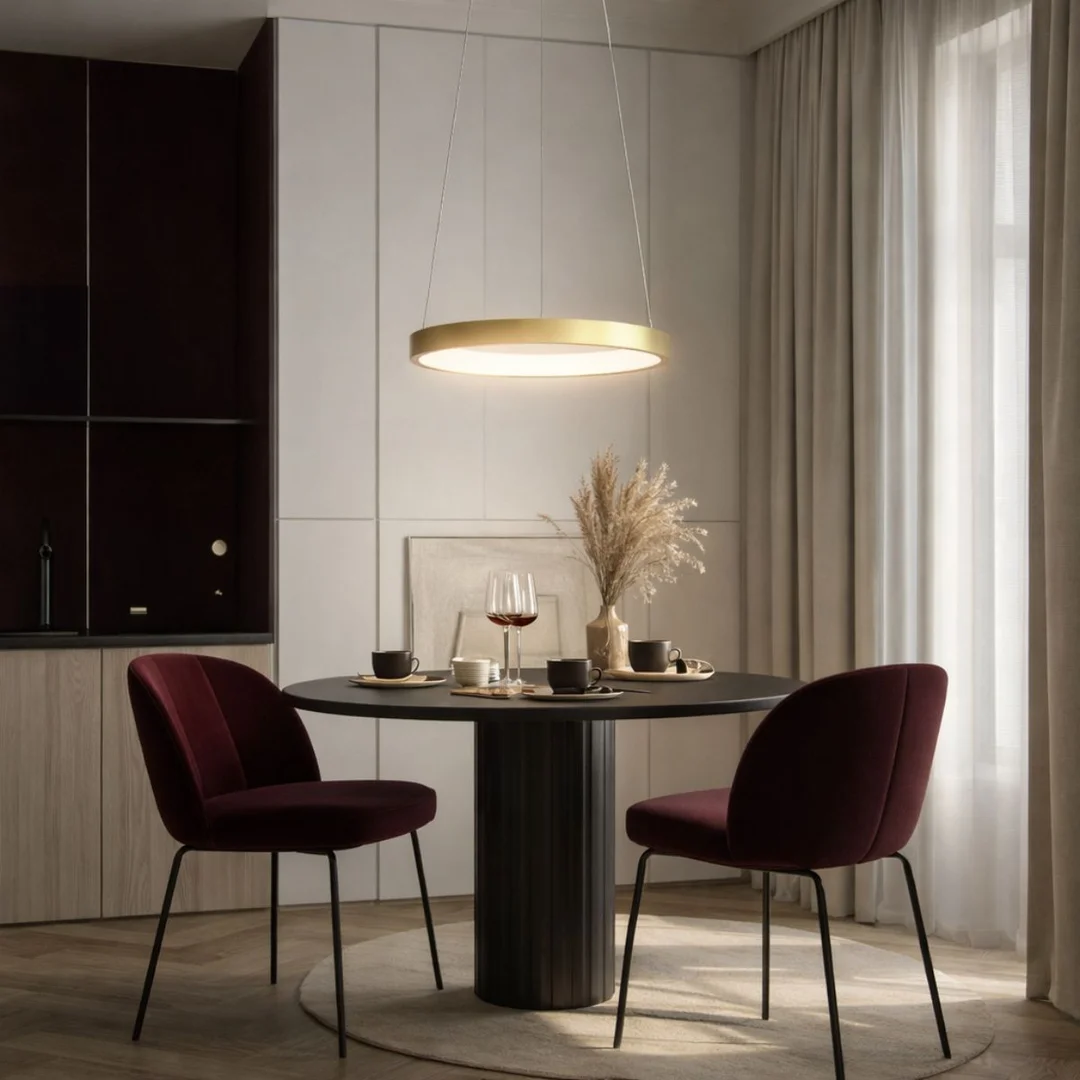 LUNE LAMPA WISZĄCA 40 ZŁOTY 25W LED 4000K — zdjęcie 3