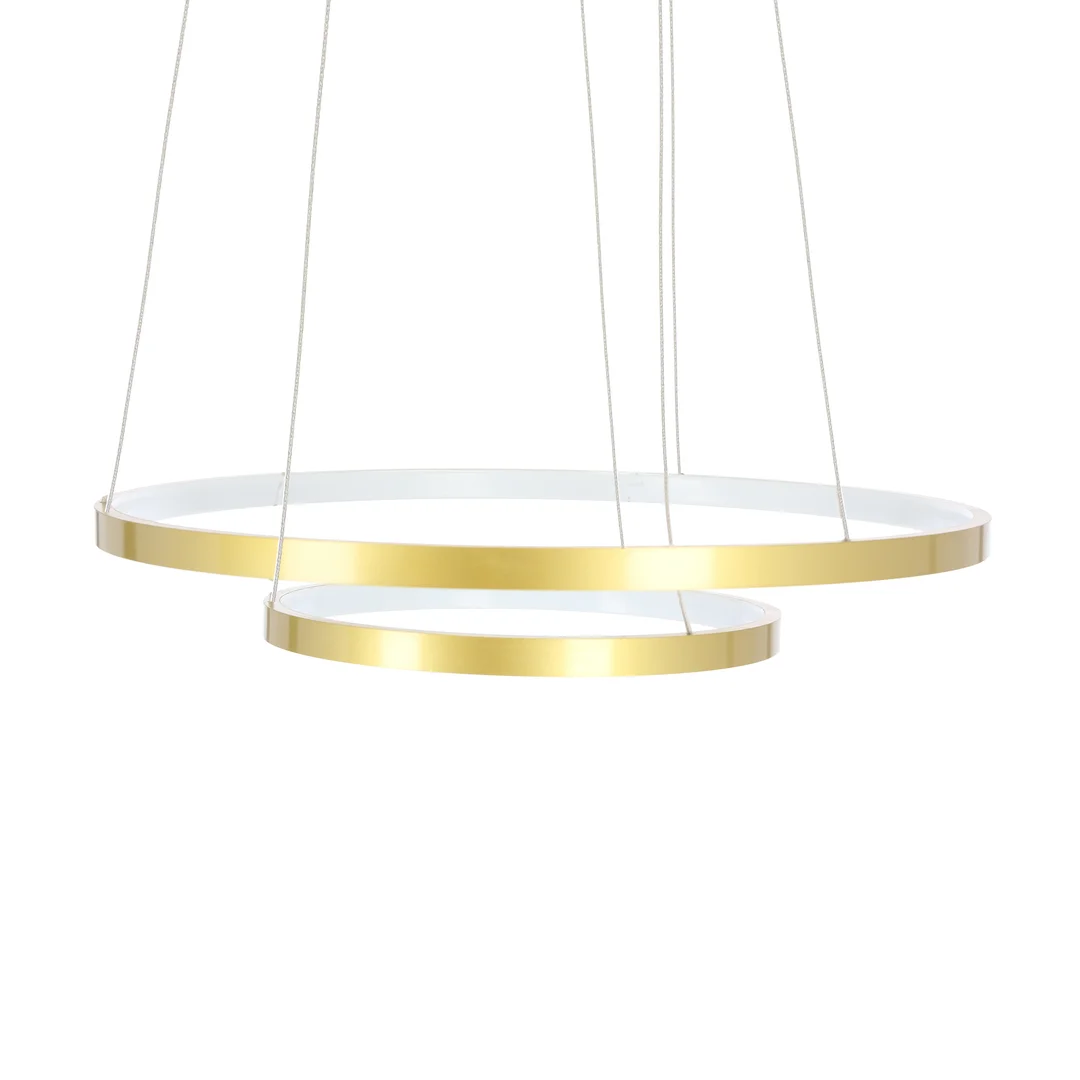 LUNE LAMPA WISZĄCA 50+30 ZŁOTY 40W LED 4000K — zdjęcie 2