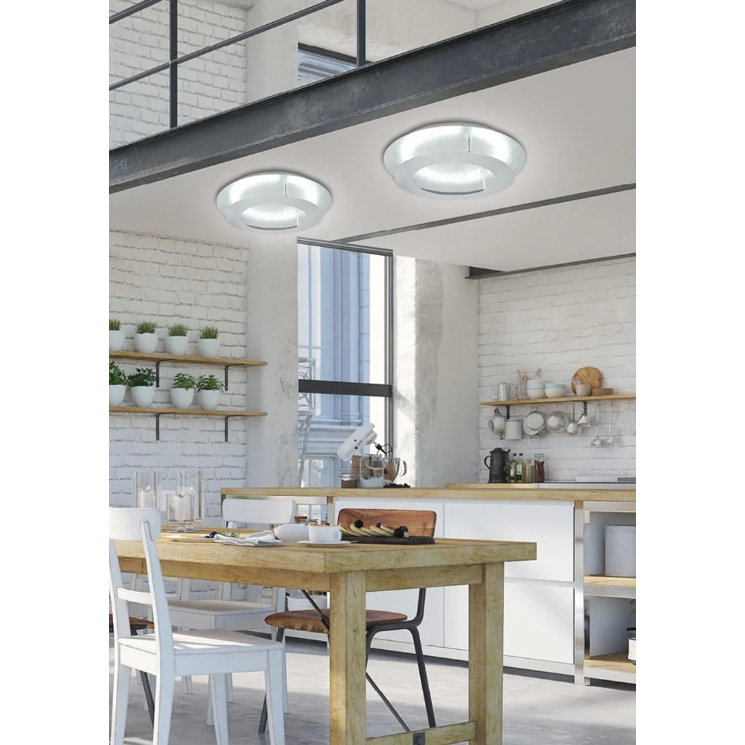 MERLE LAMPA SUFITOWA PLAFON 50 24W LED 3000K SREBRNY — zdjęcie 5