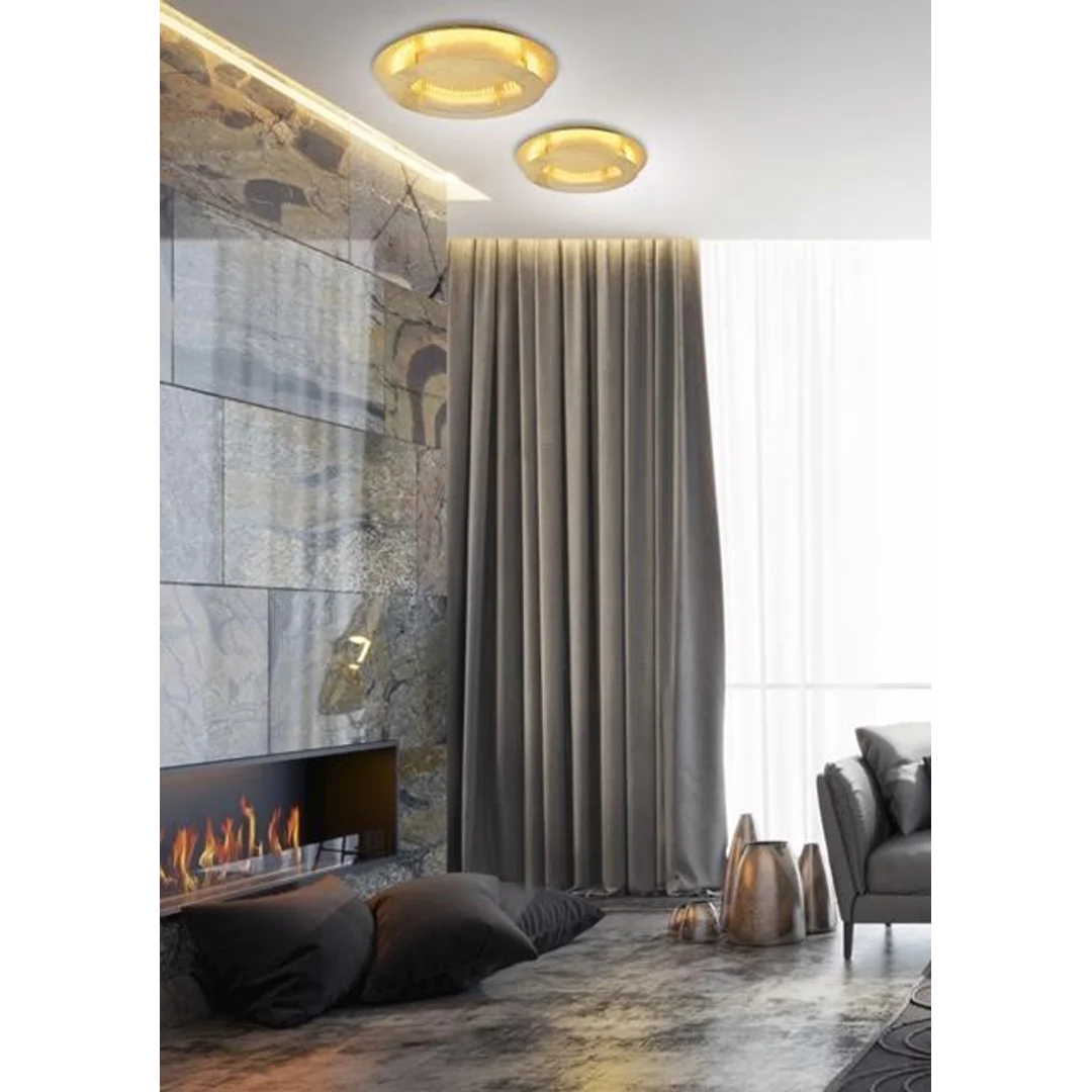 MERLE LAMPA SUFITOWA PLAFON 50 24W LED 3000K ZŁOTY — zdjęcie 7