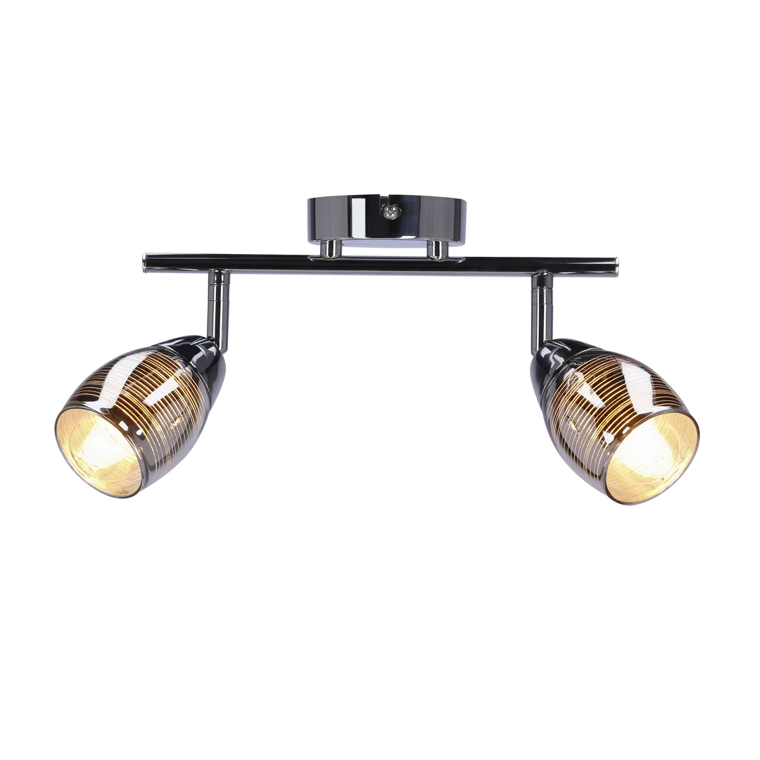 MILTON LAMPA SUFITOWA LISTWA 2X10W E14 LED CHROM — zdjęcie 11