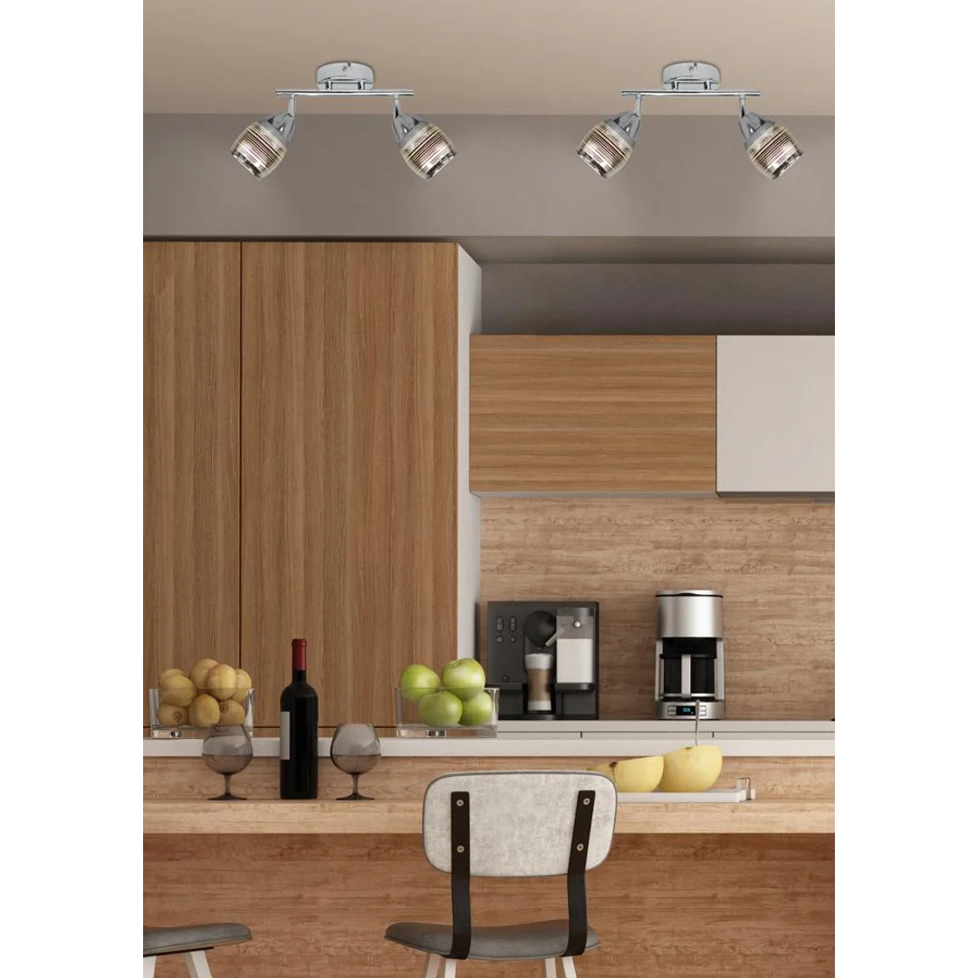 MILTON LAMPA SUFITOWA LISTWA 2X10W E14 LED CHROM — zdjęcie 15