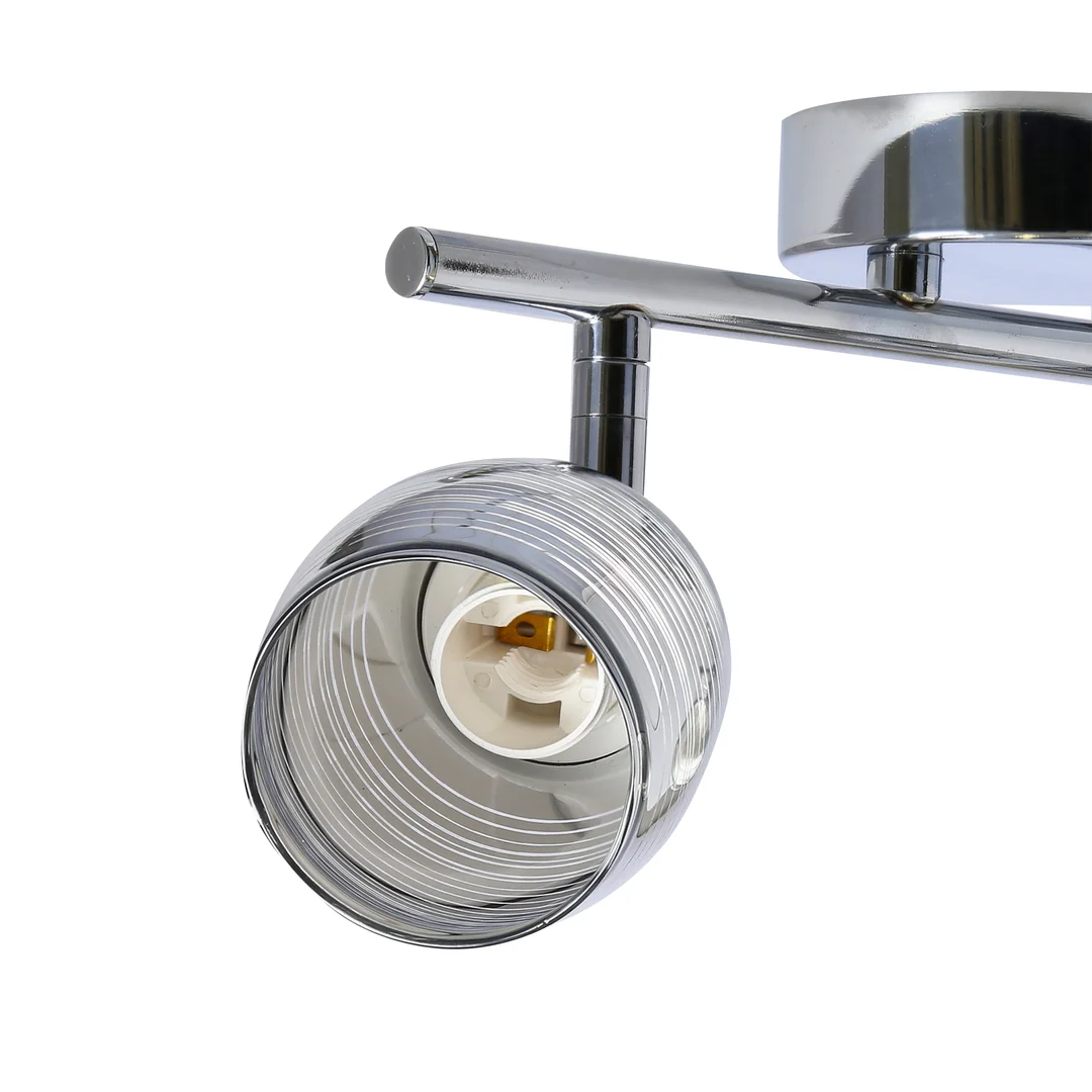 MILTON LAMPA SUFITOWA LISTWA 2X10W E14 LED CHROM — zdjęcie 3
