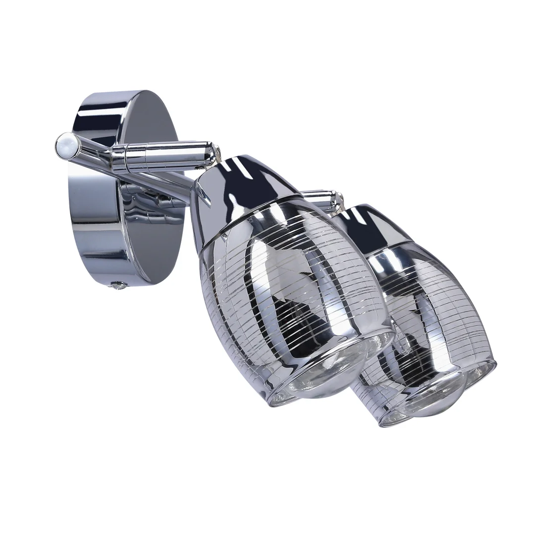 MILTON LAMPA SUFITOWA LISTWA 2X10W E14 LED CHROM — zdjęcie 7