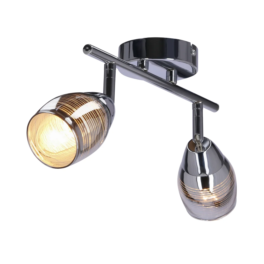 MILTON LAMPA SUFITOWA LISTWA 2X10W E14 LED CHROM — zdjęcie 9
