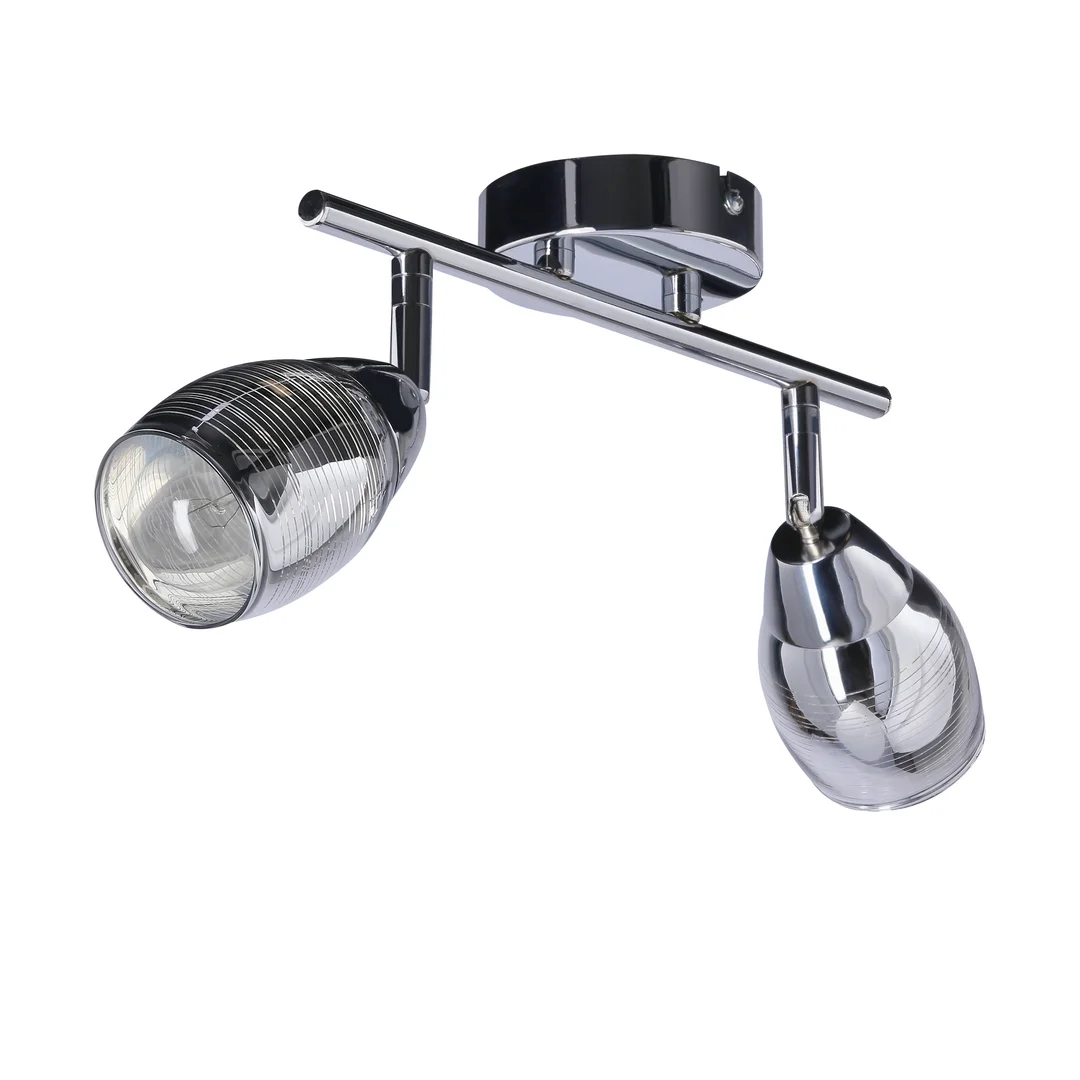 MILTON LAMPA SUFITOWA LISTWA 2X10W E14 LED CHROM — zdjęcie 10