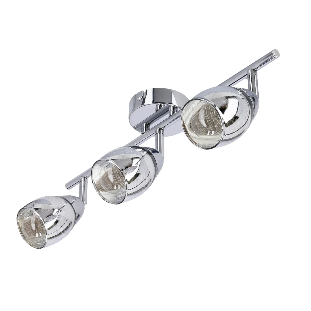 MILTON LAMPA SUFITOWA LISTWA 3X10W E14 LED CHROM — zdjęcie 9