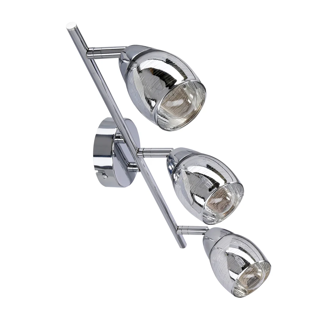 MILTON LAMPA SUFITOWA LISTWA 3X10W E14 LED CHROM — zdjęcie 10