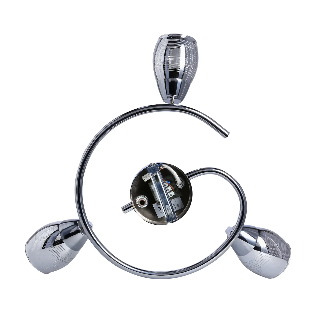 MILTON LAMPA SUFITOWA SPIRALA 3X10W E14 LED CHROM — zdjęcie 11