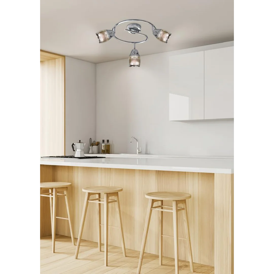 MILTON LAMPA SUFITOWA SPIRALA 3X10W E14 LED CHROM — zdjęcie 12