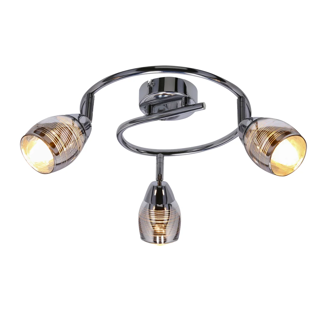 MILTON LAMPA SUFITOWA SPIRALA 3X10W E14 LED CHROM — zdjęcie 6