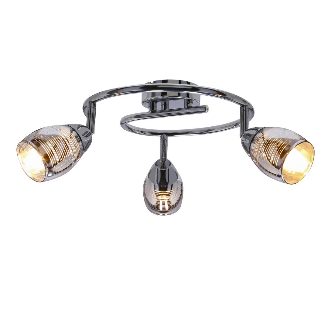 MILTON LAMPA SUFITOWA SPIRALA 3X10W E14 LED CHROM — zdjęcie 7