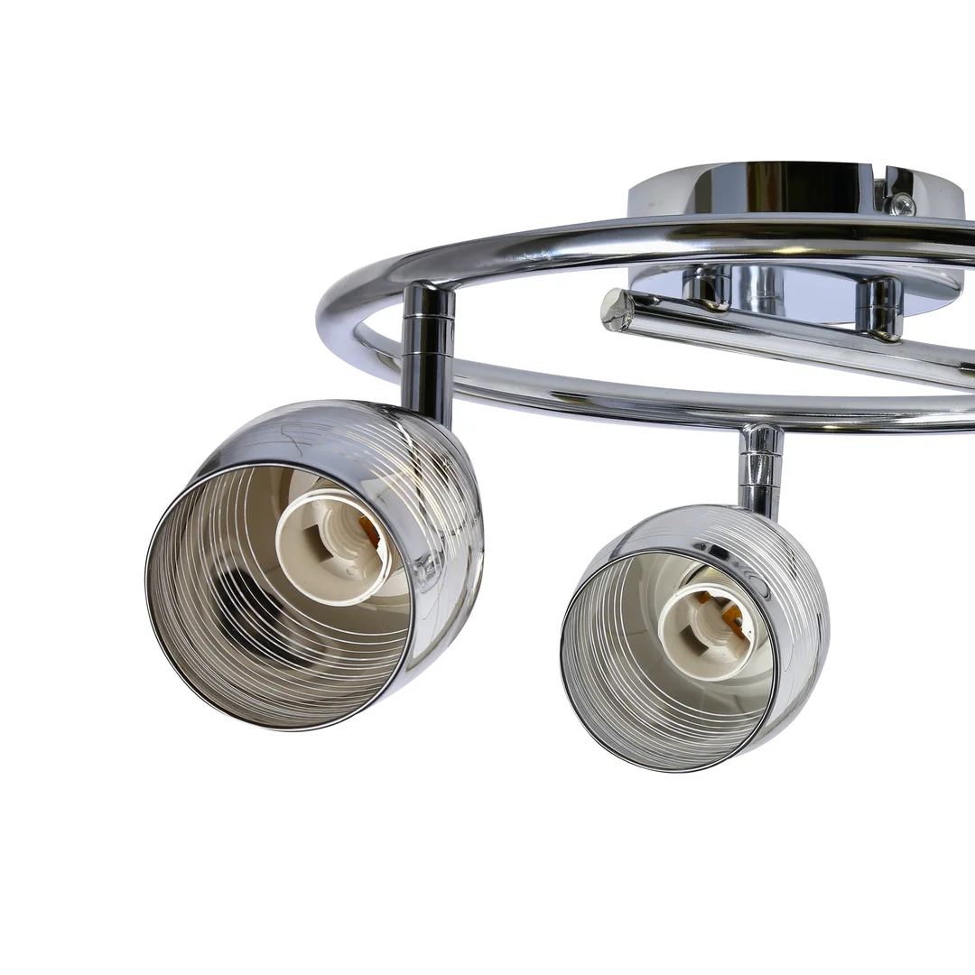 MILTON LAMPA SUFITOWA SPIRALA 3X10W E14 LED CHROM — zdjęcie 9