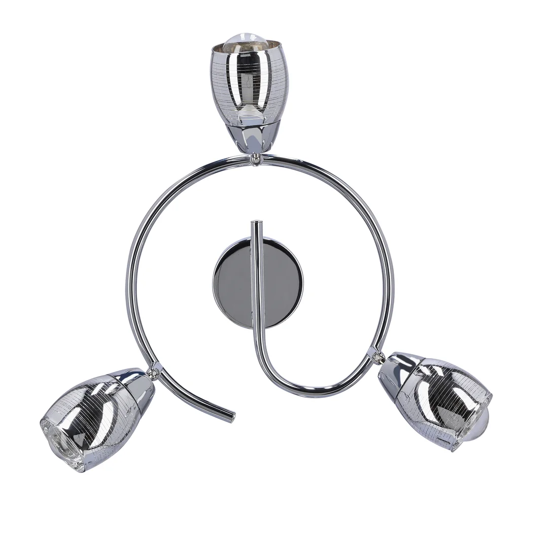 MILTON LAMPA SUFITOWA SPIRALA 3X10W E14 LED CHROM — zdjęcie 10