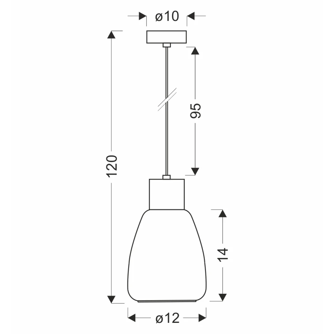 MOLDO lampa wisząca czarny 1x40W E27 klosz bursztynowy — zdjęcie 2