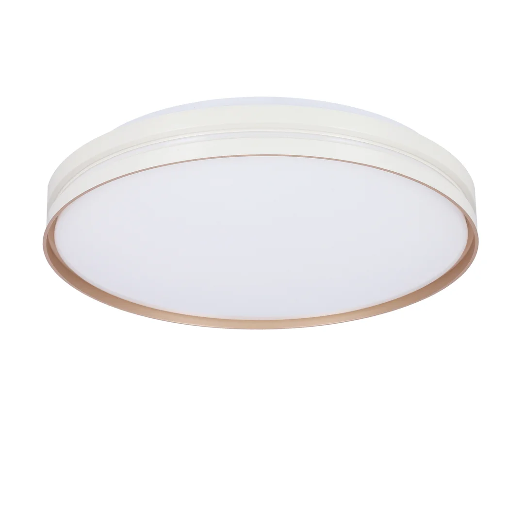 MONTANA LAMPA SUFITOWA PLAFON BIAŁY+ZŁOTY 24W LED 40 CM KLOSZ BIAŁY — zdjęcie 3