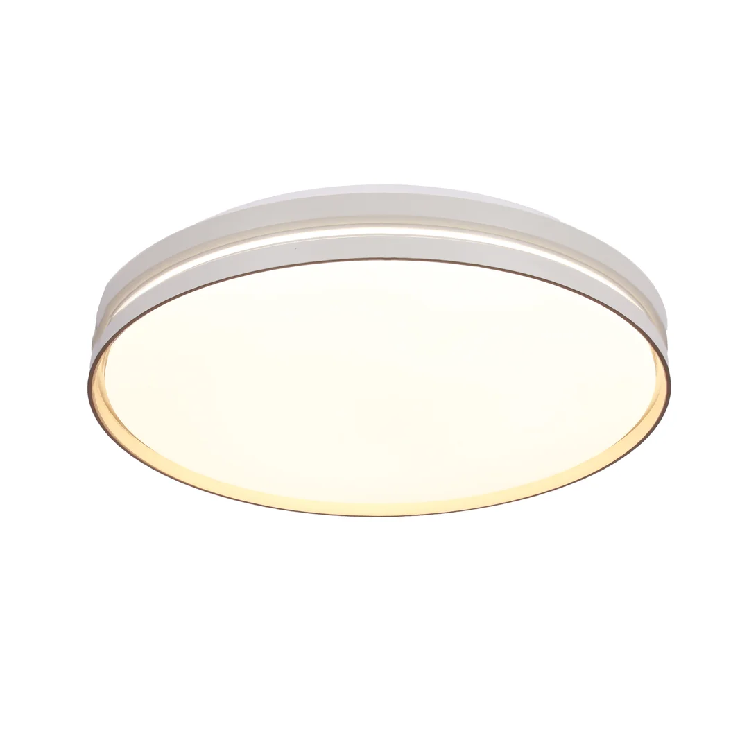 MONTANA LAMPA SUFITOWA PLAFON BIAŁY+ZŁOTY 24W LED 40 CM KLOSZ BIAŁY — zdjęcie 6