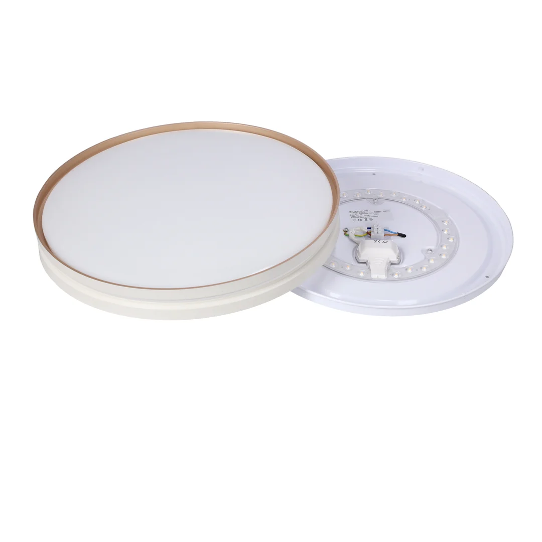MONTANA LAMPA SUFITOWA PLAFON BIAŁY+ZŁOTY 24W LED 40 CM KLOSZ BIAŁY — zdjęcie 8