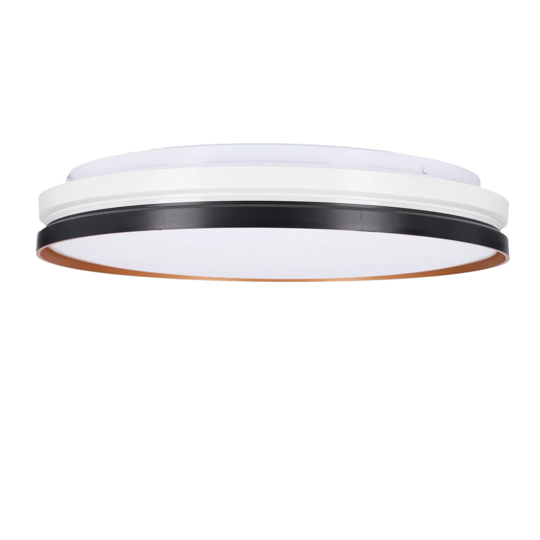 MONTANA LAMPA SUFITOWA PLAFON CZARNY+BIAŁY+ZŁOTY 24W LED 40 CM KLOSZ BIAŁY — zdjęcie 5