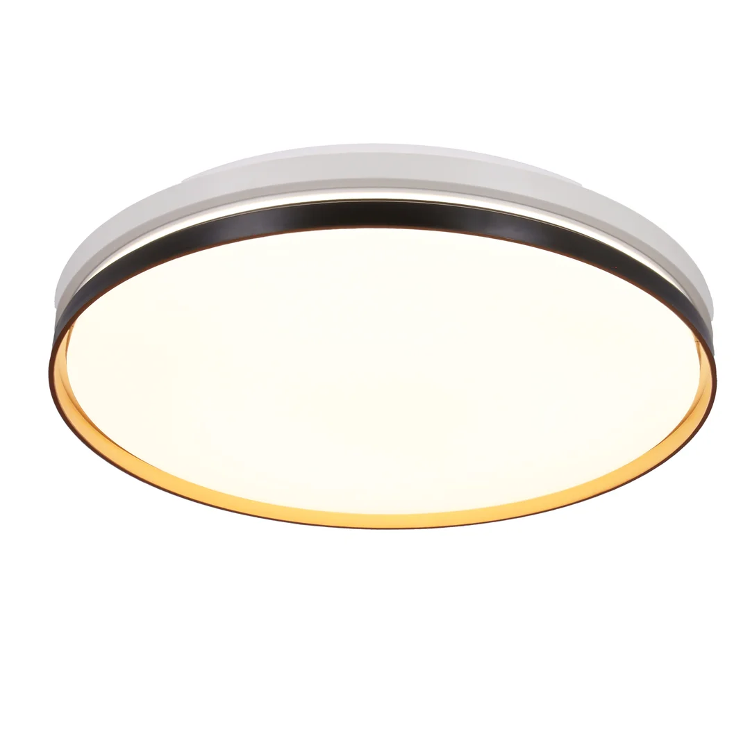 MONTANA LAMPA SUFITOWA PLAFON CZARNY+BIAŁY+ZŁOTY 24W LED 40 CM KLOSZ BIAŁY — zdjęcie 6