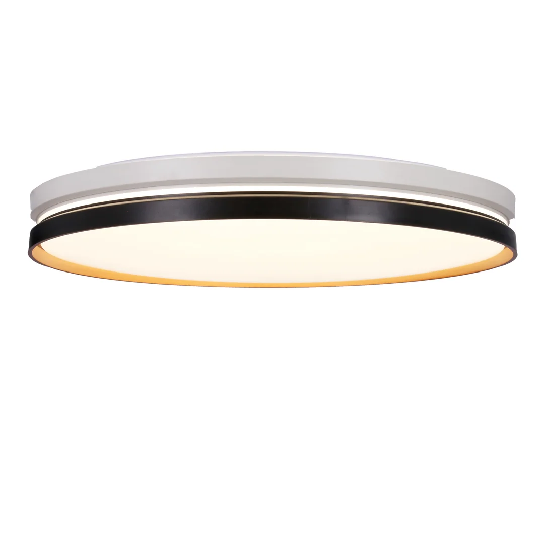 MONTANA LAMPA SUFITOWA PLAFON CZARNY+BIAŁY+ZŁOTY 24W LED 40 CM KLOSZ BIAŁY — zdjęcie 8