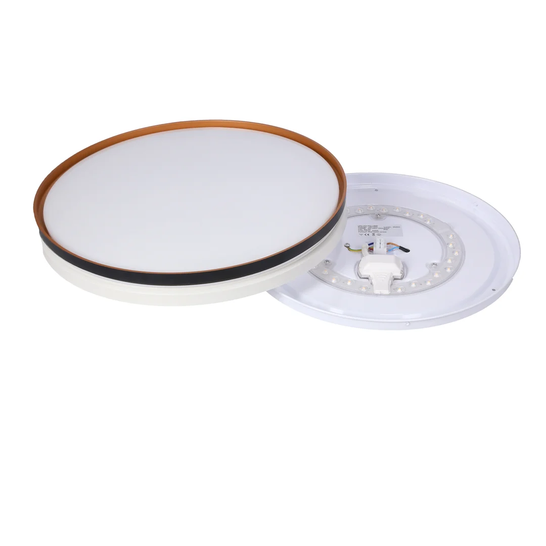 MONTANA LAMPA SUFITOWA PLAFON CZARNY+BIAŁY+ZŁOTY 24W LED 40 CM KLOSZ BIAŁY — zdjęcie 9