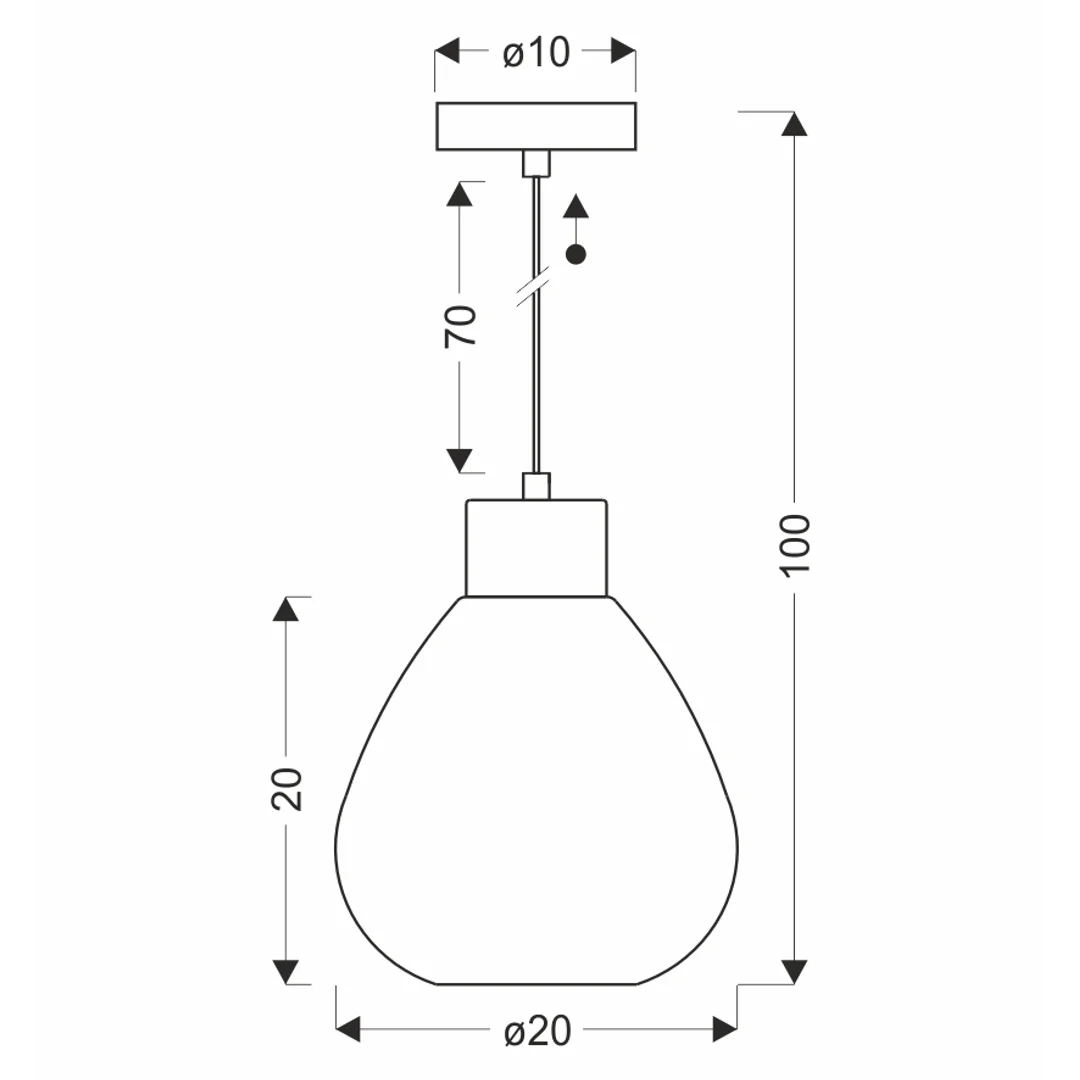 MONTE lampa wisząca czarny 1x40W E27 klosz dymiony — zdjęcie 3