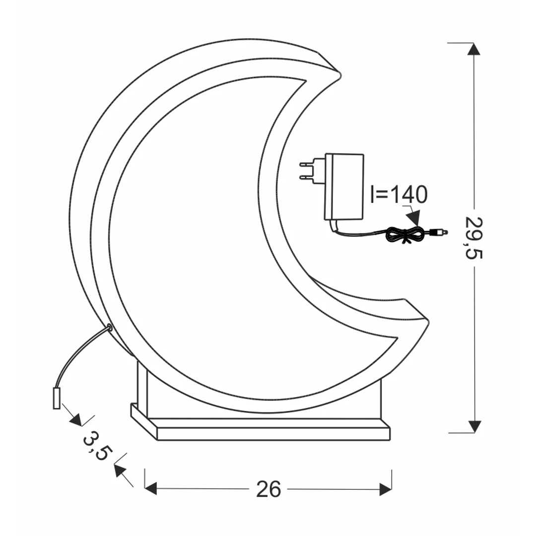 Moon lampa stołowa 12w led 3000k iq kids złoty — zdjęcie 11