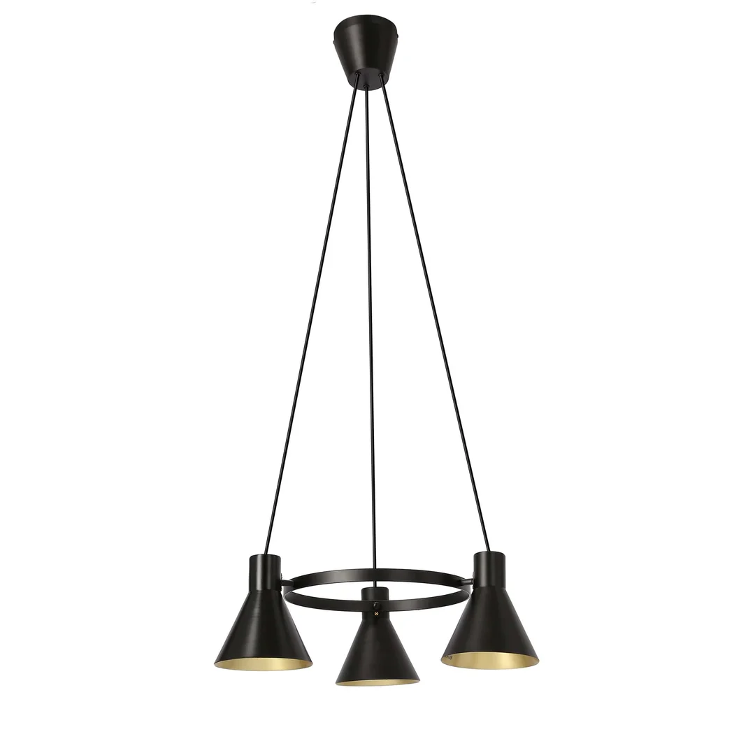 MORE LAMPA WISZĄCA 3X40W E27 CZARNY MATOWY — zdjęcie 2