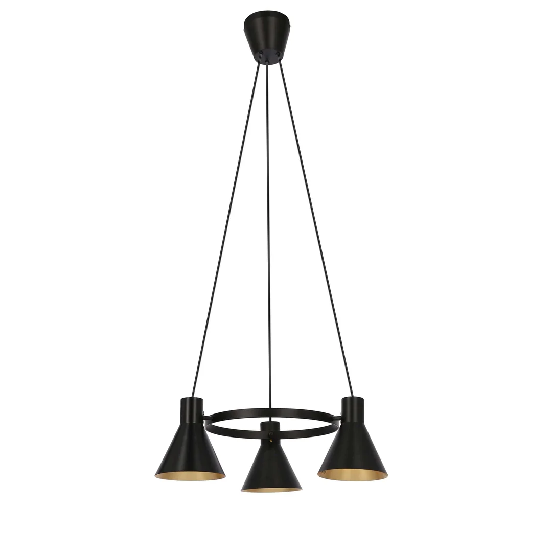 MORE LAMPA WISZĄCA 3X40W E27 CZARNY MATOWY — zdjęcie 3