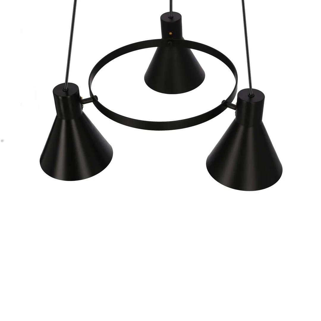 MORE LAMPA WISZĄCA 3X40W E27 CZARNY MATOWY — zdjęcie 5