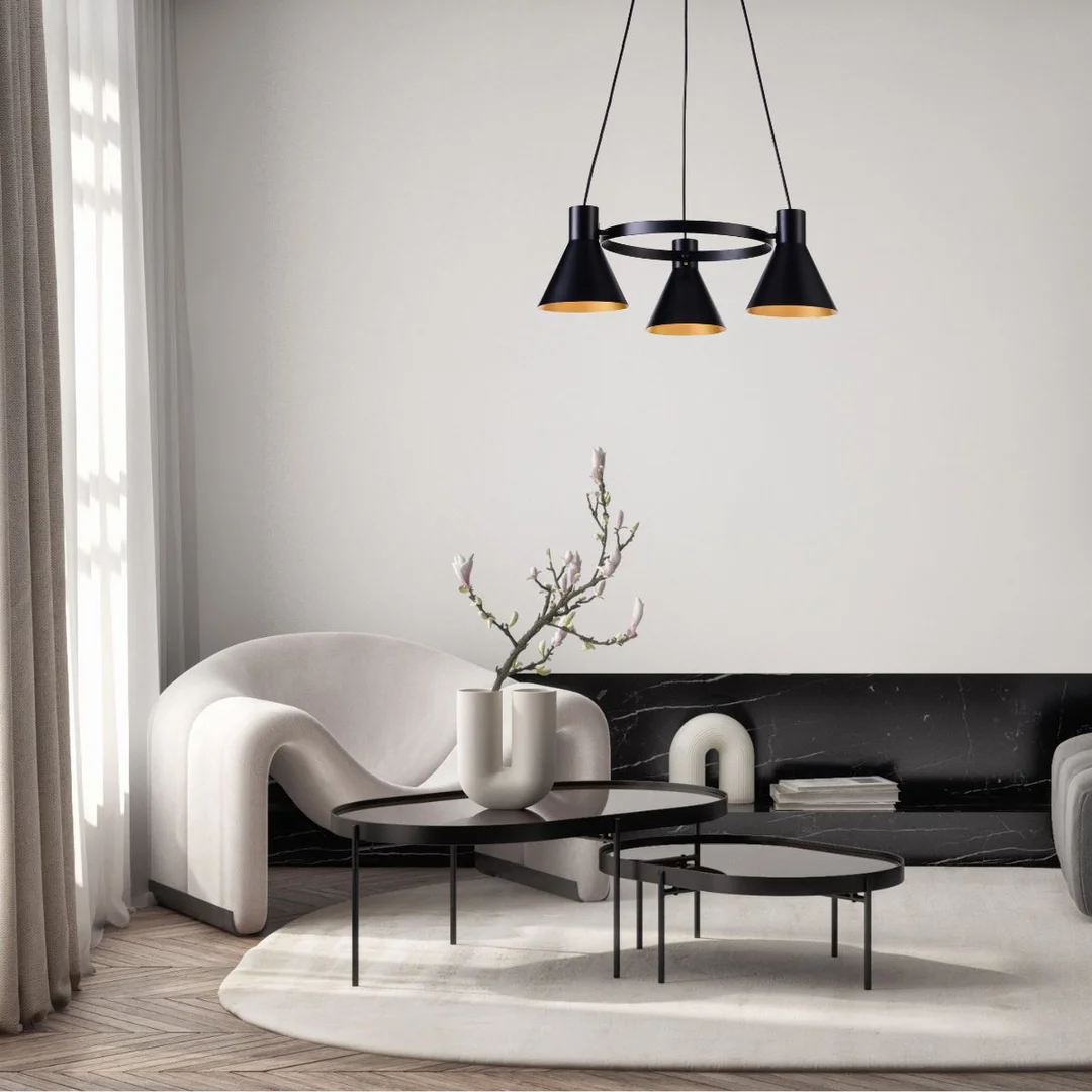MORE LAMPA WISZĄCA 3X40W E27 CZARNY MATOWY — zdjęcie 9