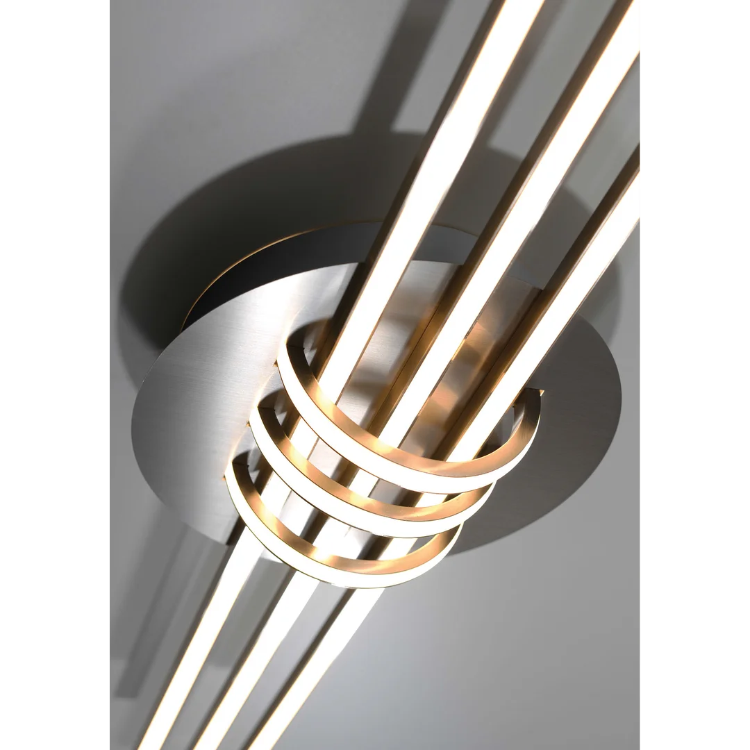 NAKSOS LAMPA WISZĄCA PLAFON 110X22 40W LED SATYNA NIKIEL 4000K APETI — zdjęcie 4
