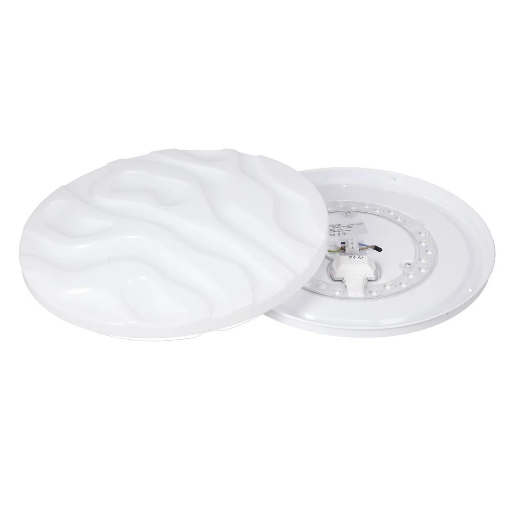 Nevada lampa sufitowa plafon biały 15w led 29 cm klosz biały efekt sky — zdjęcie 9