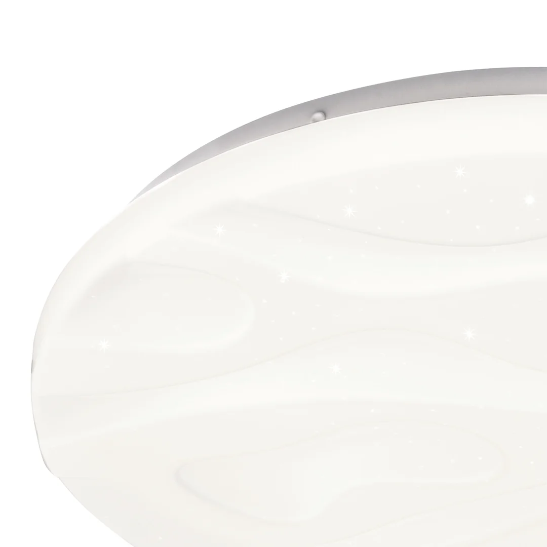 Nevada lampa sufitowa plafon biały 24w led 38,5 cm klosz biały efect sky — zdjęcie 2