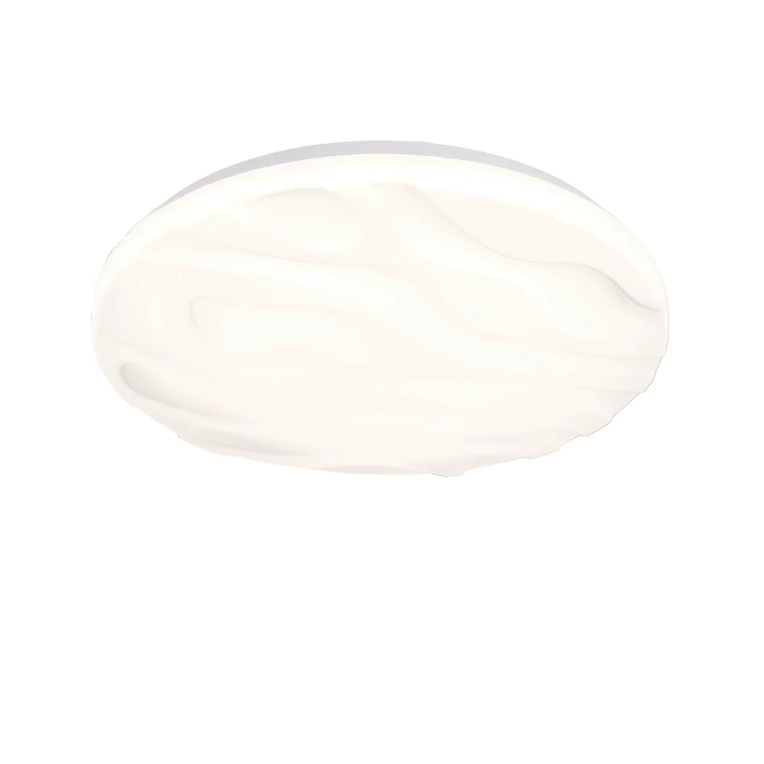 Nevada lampa sufitowa plafon biały 24w led 38,5 cm klosz biały efect sky — zdjęcie 7